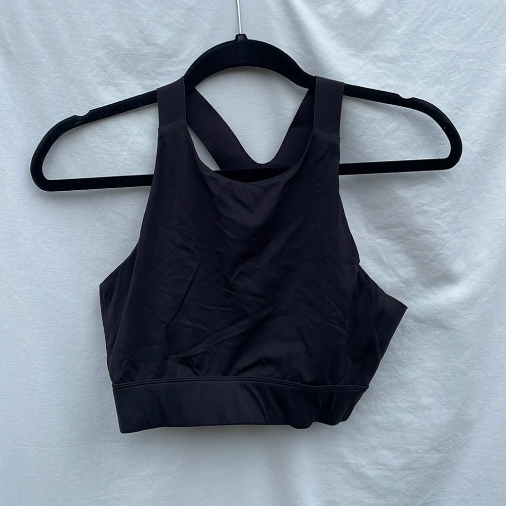 Varley cross-back sports bra - size medium, black